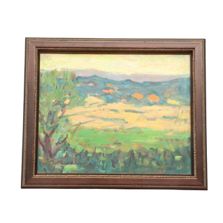 20th Century French Golden Field Painting
