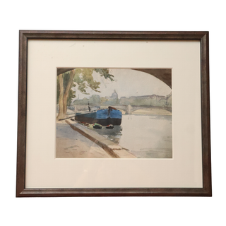 Early 20th Century French Watercolor Art (Set of 7)
