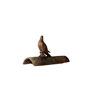 19th Century French Terracotta Roof Tile with Motif (E)
