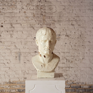 20th Century French Male Plaster Bust
