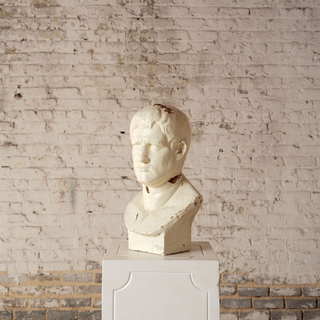 20th Century French Male Plaster Bust
