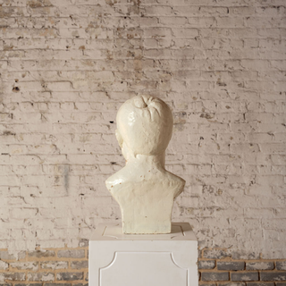 20th Century French Male Plaster Bust
