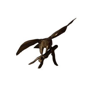 20th Century French Brass Eagle Sculpture
