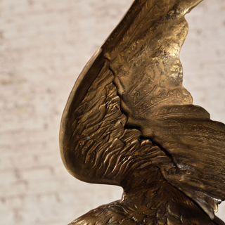 20th Century French Brass Eagle Sculpture
