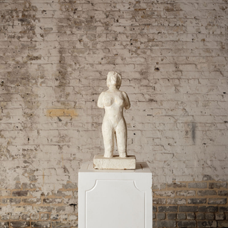Early 20th Century French Plaster Figure Statue
