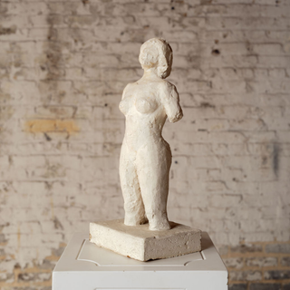 Early 20th Century French Plaster Figure Statue
