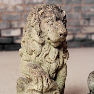 19th Century French Stone Lion
