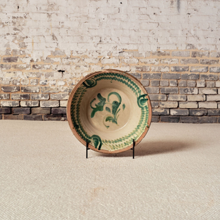 20th Century Spanish Pottery Bowl with Stand (A)
