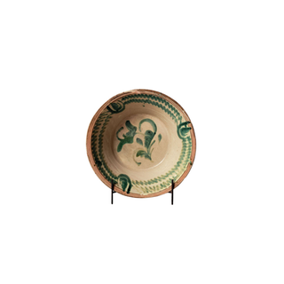 20th Century Spanish Pottery Bowl with Stand (A)
