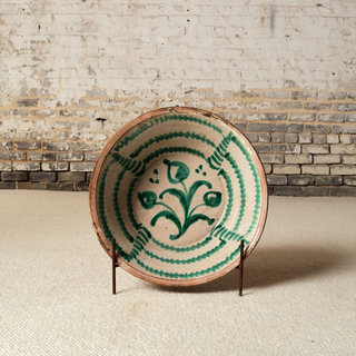 20th Century Spanish Pottery Bowl with Stand (B)
