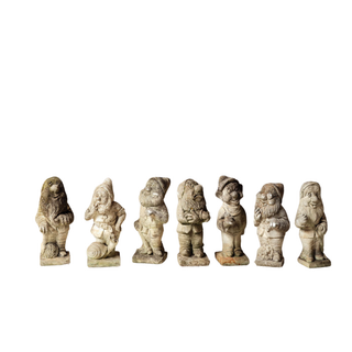 19th Century French Stone Seven Dwarfs Statues (Set of 7)
