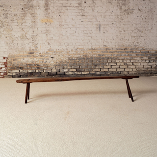 19th Century French Oak Wooden Bench
