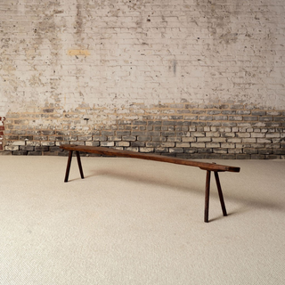 19th Century French Oak Wooden Bench
