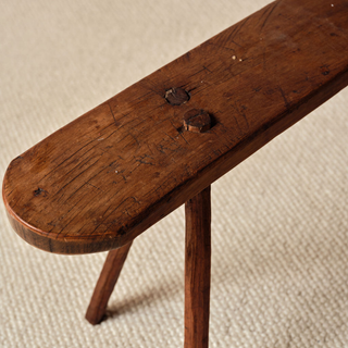 19th Century French Oak Wooden Bench
