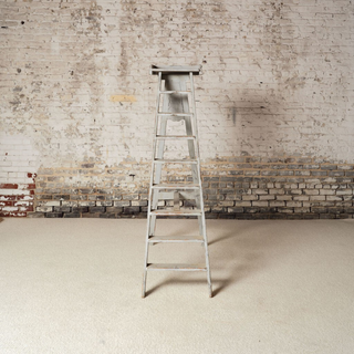 1920s French Oak Library Ladder from the Bibliothque Nationale de Paris
