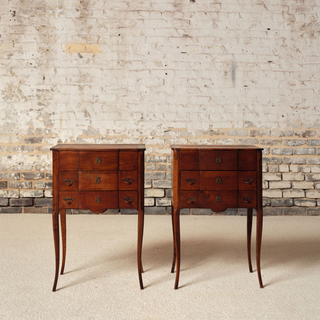 Early 21st Century French Walnut Beside Table (Set of 2)

