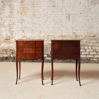 Early 21st Century French Walnut Beside Table (Set of 2)

