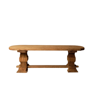Early 20th Century French Oak Trestle Table
