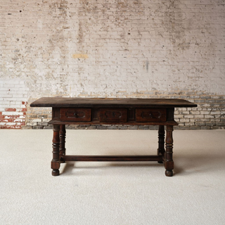 17th Century French Oak & Walnut Console Table
