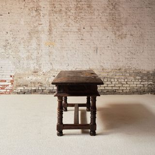 17th Century French Oak & Walnut Console Table
