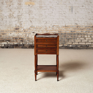 18th Century French Louis XVI Mahogany Bedside Table
