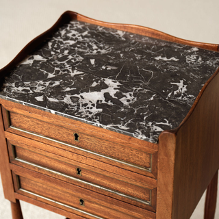 18th Century French Louis XVI Mahogany Bedside Table
