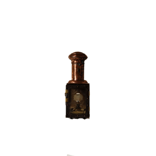 19th Century French Brass & Black Lantern
