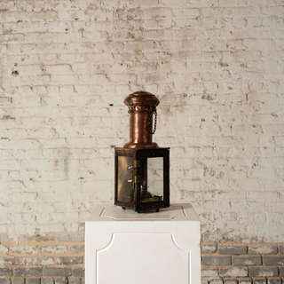 19th Century French Brass & Black Lantern
