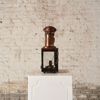 19th Century French Brass & Black Lantern
