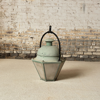 19th Century French Copper Lantern with Handle
