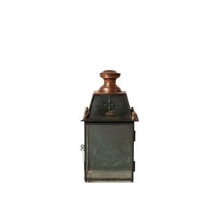 19th Century French Iron Gas Green Lantern
