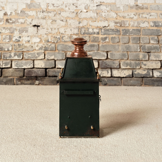 19th Century French Iron Gas Green Lantern

