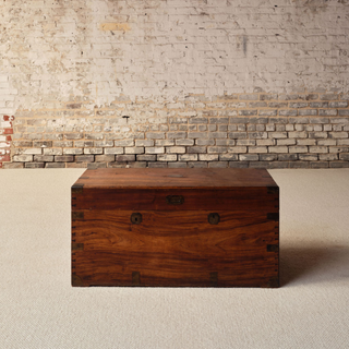19th Century French Camphor Wooden Marine Chest
