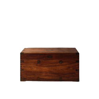 19th Century French Camphor Wooden Marine Chest
