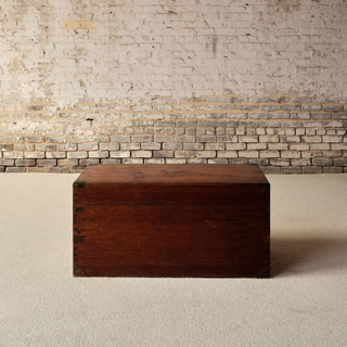 19th Century French Camphor Wooden Marine Chest
