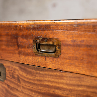 19th Century French Camphor Wooden Marine Chest
