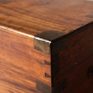 19th Century French Camphor Wooden Marine Chest
