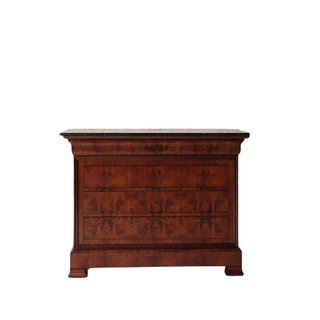 1850s French Louis Philippe Period Marble Top Commode
