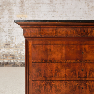 1850s French Louis Philippe Period Marble Top Commode
