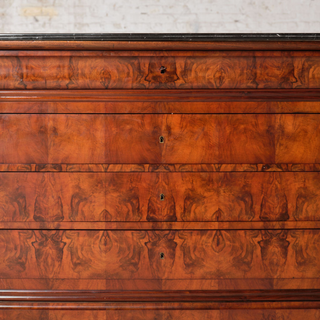1850s French Louis Philippe Period Marble Top Commode
