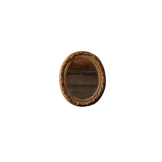 19th Century French Oval Plaster Mirror
