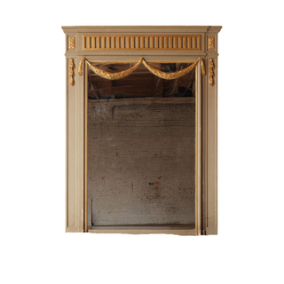 Late 19th Century French Louis XVI Style Gilt Mirror on Pine Frame
