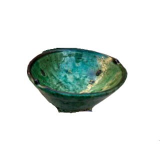 Tamegroute Green Glazed Pottery Bowl
