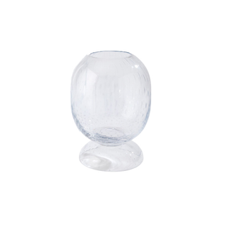 Ashton Vase  Clear Seeded  Short
