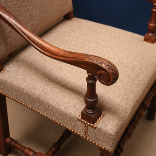 Late 19th Century French Walnut Henry Du Style Chairs (Set of 2)
