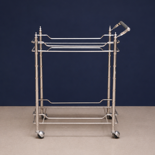 20th Century English Silver Bar Cart
