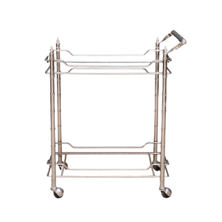 20th Century English Silver Bar Cart
