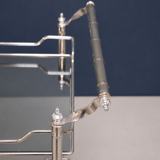 20th Century English Silver Bar Cart

