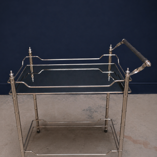 20th Century English Silver Bar Cart
