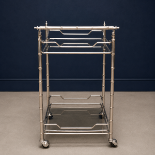 20th Century English Silver Bar Cart
